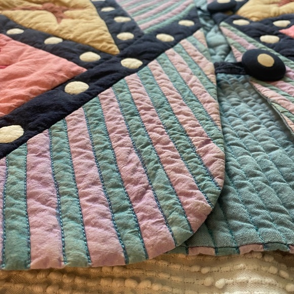 Vintage Couture Colorblock Quilted Vest - Picture 12 of 16